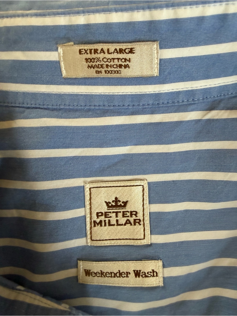Peter Millar XL button ups shirts stripe 100% cotton soft